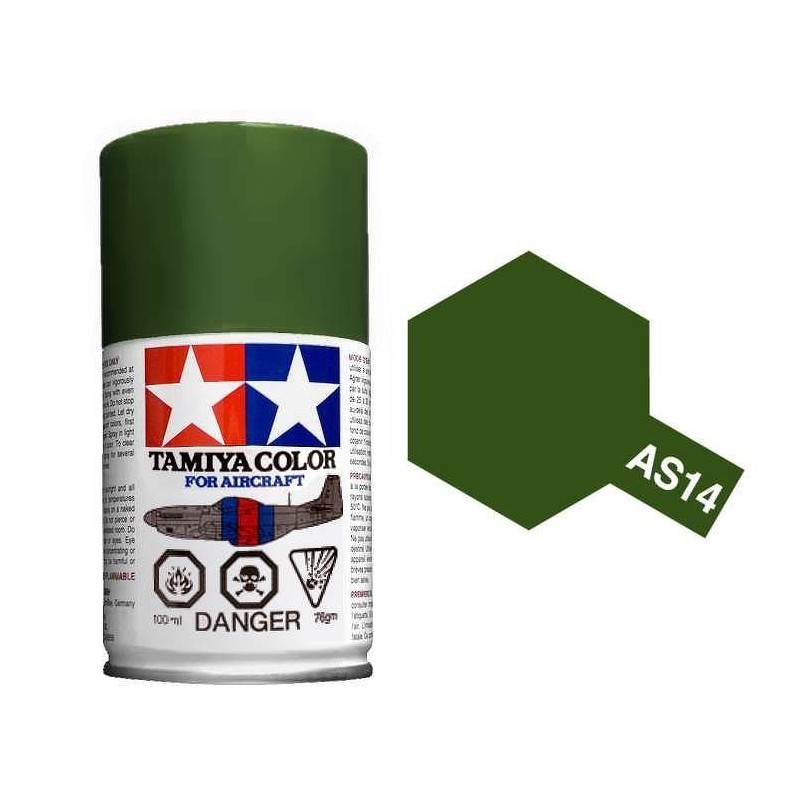 Peinture bombe Vert Olive USAF AS14 Tamiya Tamiya 86514 - 1
