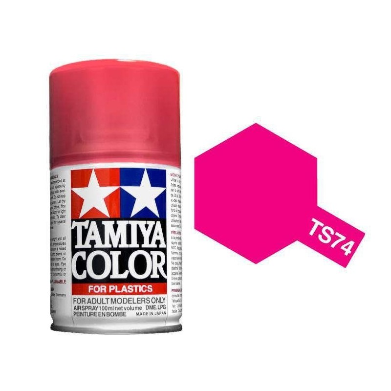 Peinture bombe Rouge translucide TS74 Tamiya Tamiya 85074 - 1