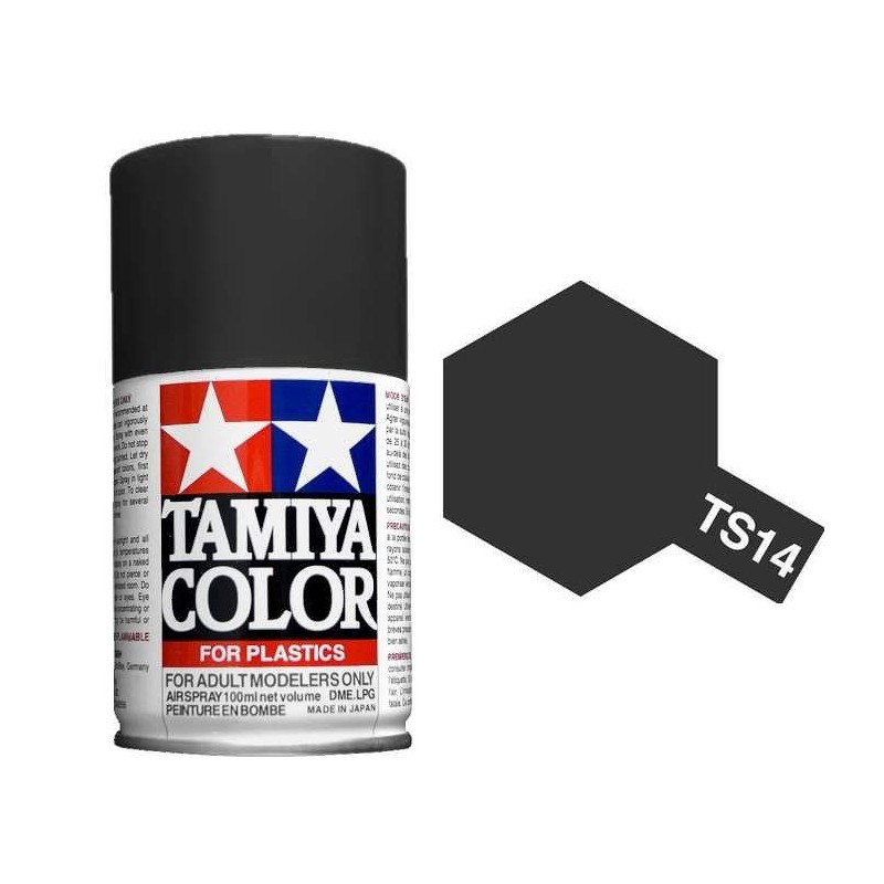 Peinture bombe Noir brillant TS14 Tamiya Tamiya 85014 - 1