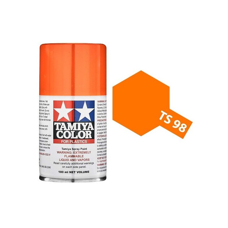 Peinture bombe Orange Pur TS98 Tamiya 85098