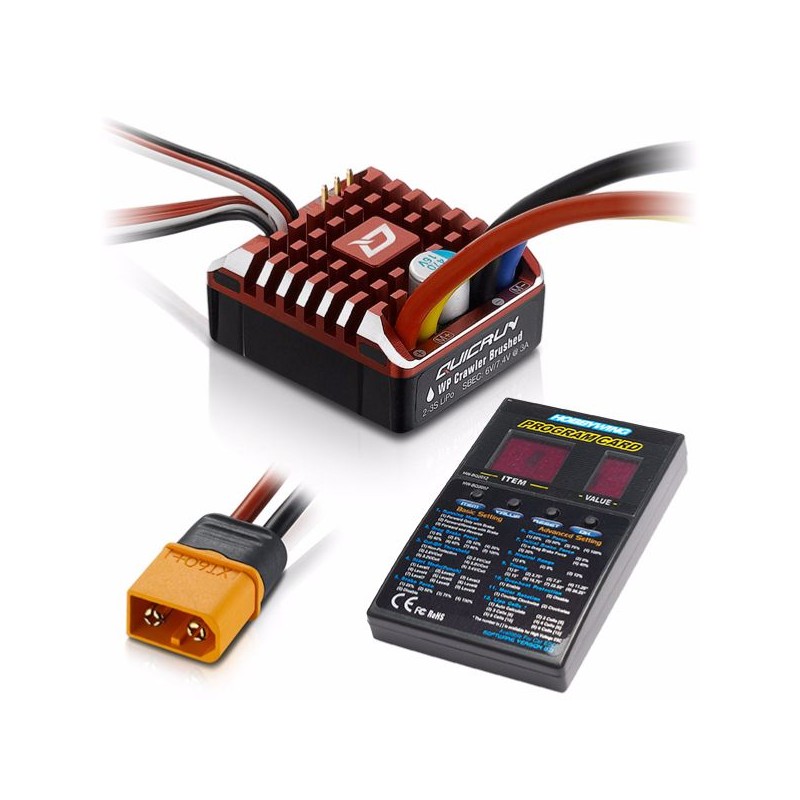 Carbon waterproof inverter QUICRUN 80A crawler + Hobbywing card Hobbywing 30112750 - 1