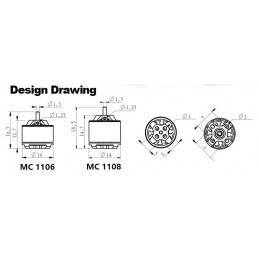 Kit motorisation indoor moteur bls 1106 + ESC 1S + hélice + 3 servos DW Hobby DW Hobby - Dancing Wings Hobby ACM1106SV-1S - 3