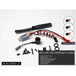 Indoor motorization Kit BLS 1106 + ESC 2S + propeller + 3 servos DW hobby DW Hobby - Dancing Wings Hobby ACM1106SV-2S - 1