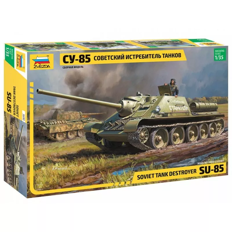 Soviet Tank Destroyer Tank SU-85 1/35 Zvezda Zvezda Z3690 - 1