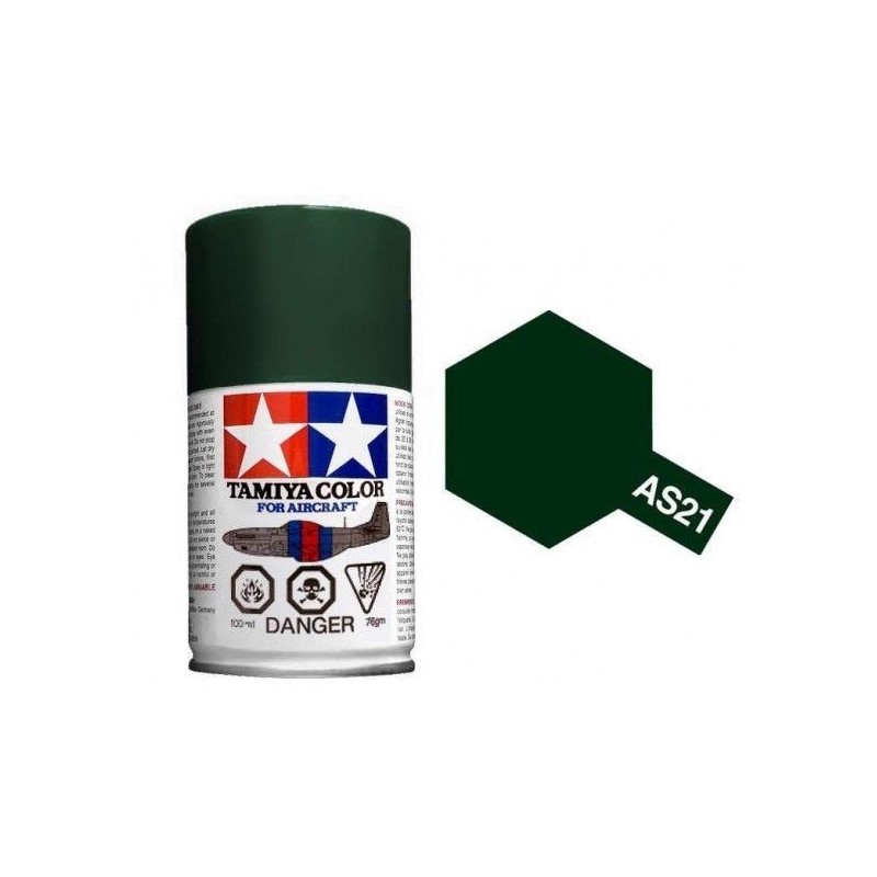 Peinture bombe Vert Foncé 2 Marine Jap. AS21 Tamiya Tamiya 86521 - 1