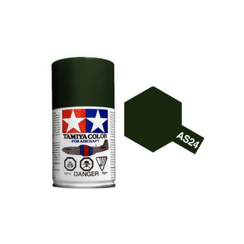 Peinture bombe Vert Foncé Luftwaffe AS24 Tamiya Tamiya 86524 - 1