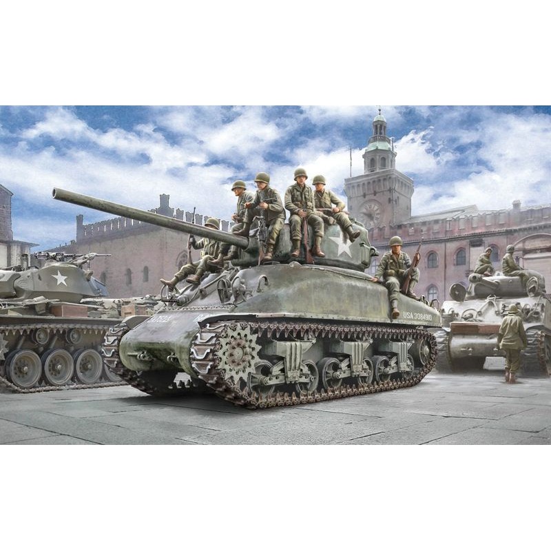 Char M4A1 Sherman et Infanterie US 1/35 Italeri Italeri I6568 - 1