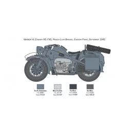 Sidecar Zündapp KS 750 1/9 Italeri Italeri I7406 - 4