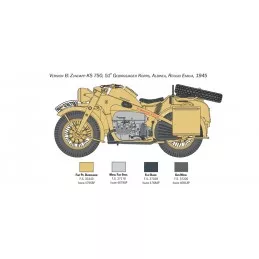 Sidecar Zündapp KS 750 1/9 Italeri Italeri I7406 - 5