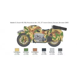 Sidecar Zündapp KS 750 1/9 Italeri Italeri I7406 - 6