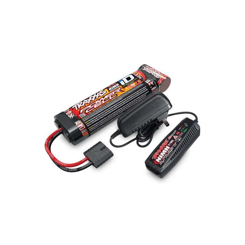 Pack Chargeur 2A 2969G + 1x NiMh 8.4V 3000mAh 2923X Traxxas Traxxas TRX-2983G - 1