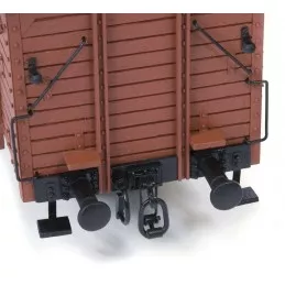 Covered merchandise wagon with 1/32 OcCre metal wood construction kit OcCre 56002 - 10