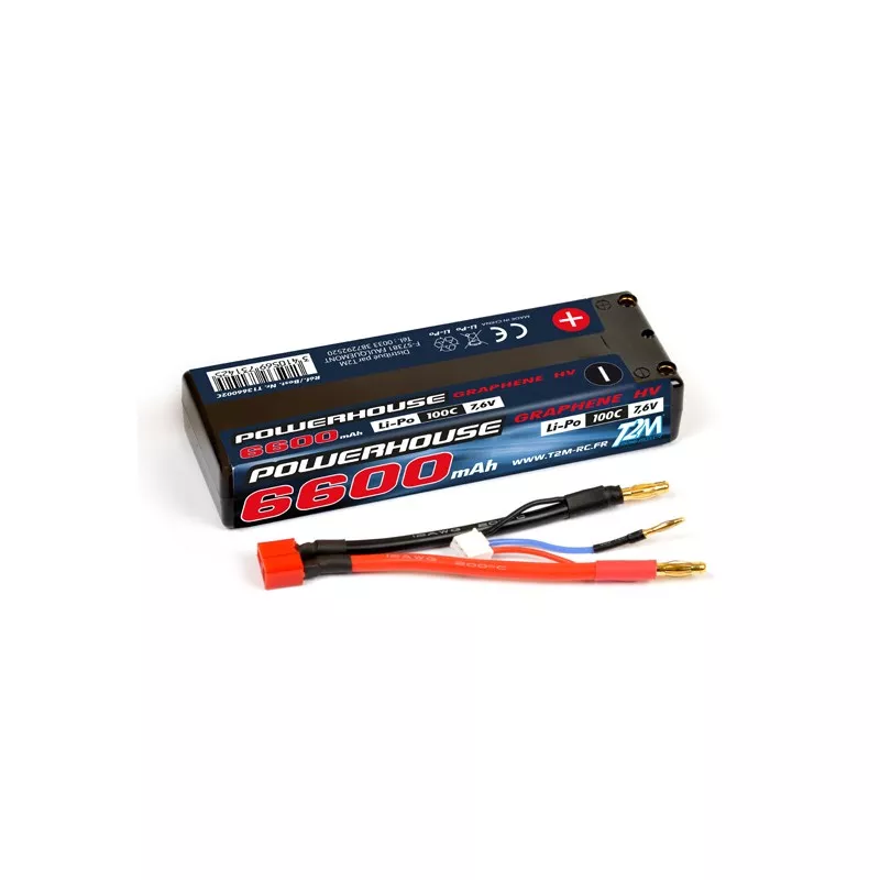 Li-Po 6600mAh 100C 2S 7.4V cod (Dean) T2M T2M T1366002C - 1
