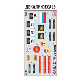 Camion Kamaz K-5350 3 essieux 1/35 Zvezda Zvezda Z3697 - 9