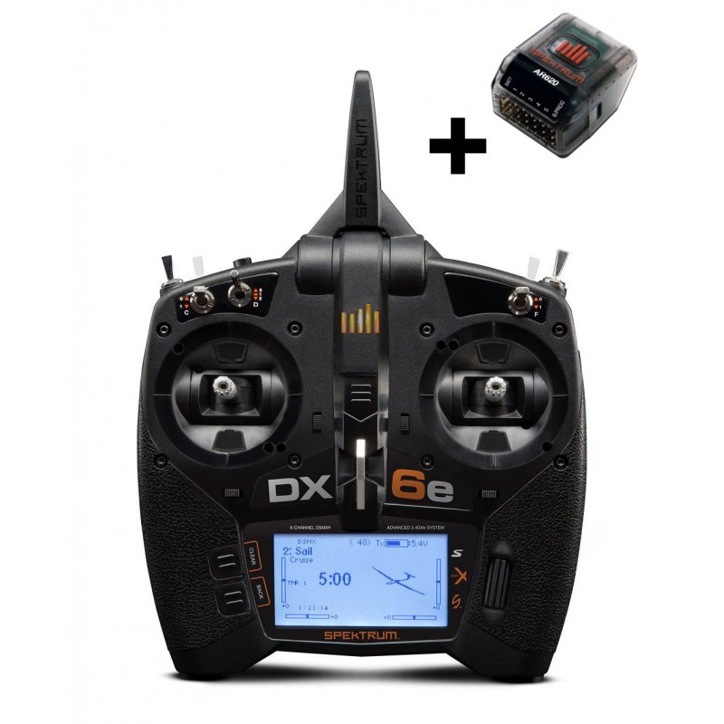 Radio Spektrum DX6e Mode 1 and 2 - AR620 Spektrum SPM6655EU - 1