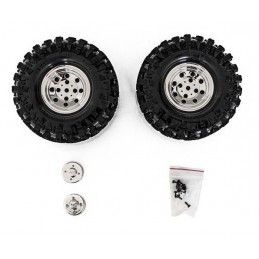 Pneus Crawler 1.9 Climber + jantes Bedlock Chrome 1/10 - Hobbytech Hobbytech HT-SU1802002 - 2