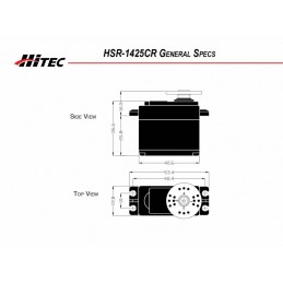 Servo HSR-1425CR continuous rotation Hitec Hitec 138114 - 3