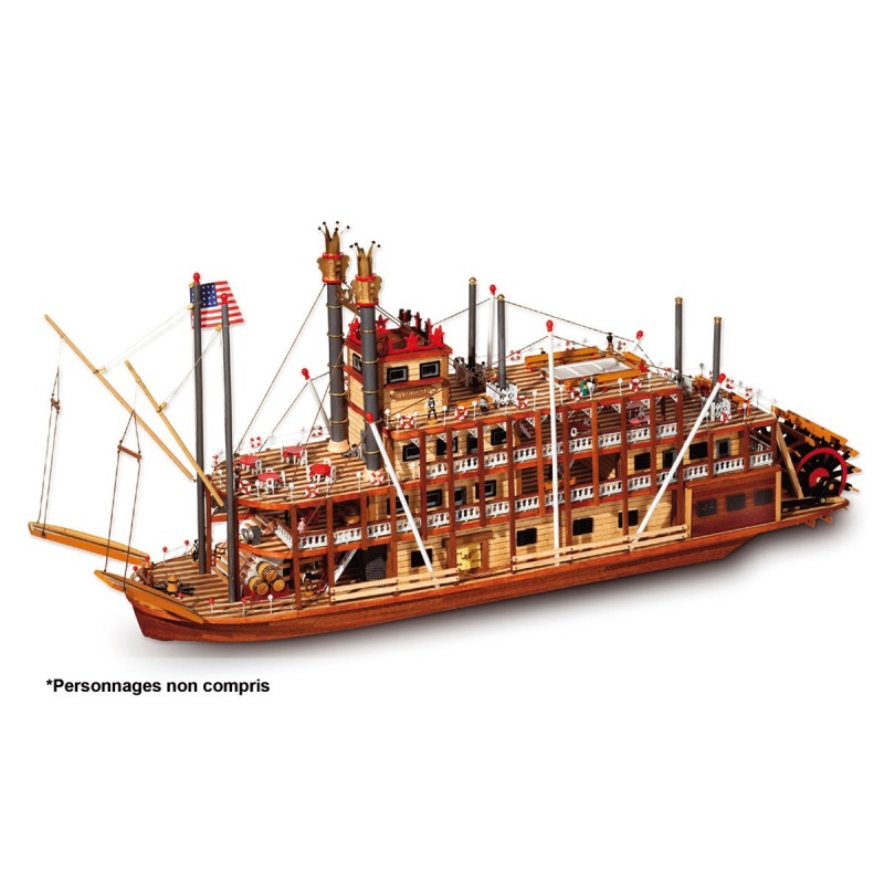 Boat Mississippi 1/80 Kit Construction Wood OcCre OcCre 14003 - 1
