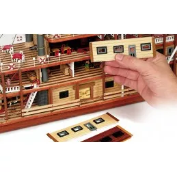 Bateau Mississippi 1/80 kit construction bois OcCre OcCre 14003 - 5