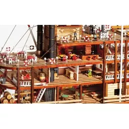 Bateau Mississippi 1/80 kit construction bois OcCre OcCre 14003 - 7