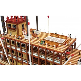 Boat Mississippi 1/80 Kit Construction Wood OcCre OcCre 14003 - 9