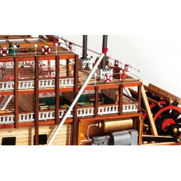 Boat Mississippi 1/80 Kit Construction Wood OcCre OcCre 14003 - 11