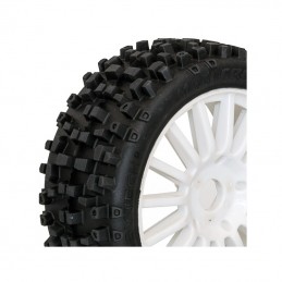 Maxi Cross tires on White rims TT 1/8 Hobbytech Hobbytech HT-458 - 1