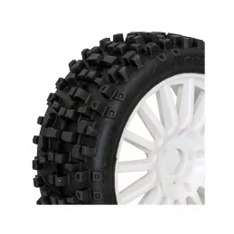 Maxi Cross tires on White rims TT 1/8 Hobbytech Hobbytech HTR-T458 - 1