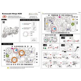 Kawasaki Ninja H2R Motorcycle Premium Series Metal Earth Metal Earth ICX021 - 7