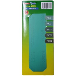 Assorted 5 sanding papers 600 to 2000 MASTER TOOLS  09950 - 1