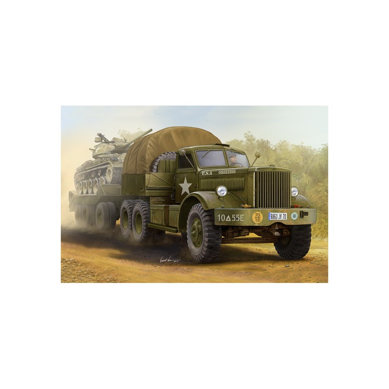 Camion bâché M19 avec remorque porte char 1/35 I Love Kit Hobby Boss 63501 - 1