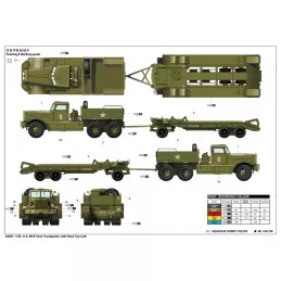 Camion bâché M19 avec remorque porte char 1/35 I Love Kit Hobby Boss 63501 - 2