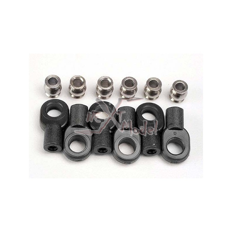 Chapes courtes + rotules (6) Traxxas TRX-2742X - 2