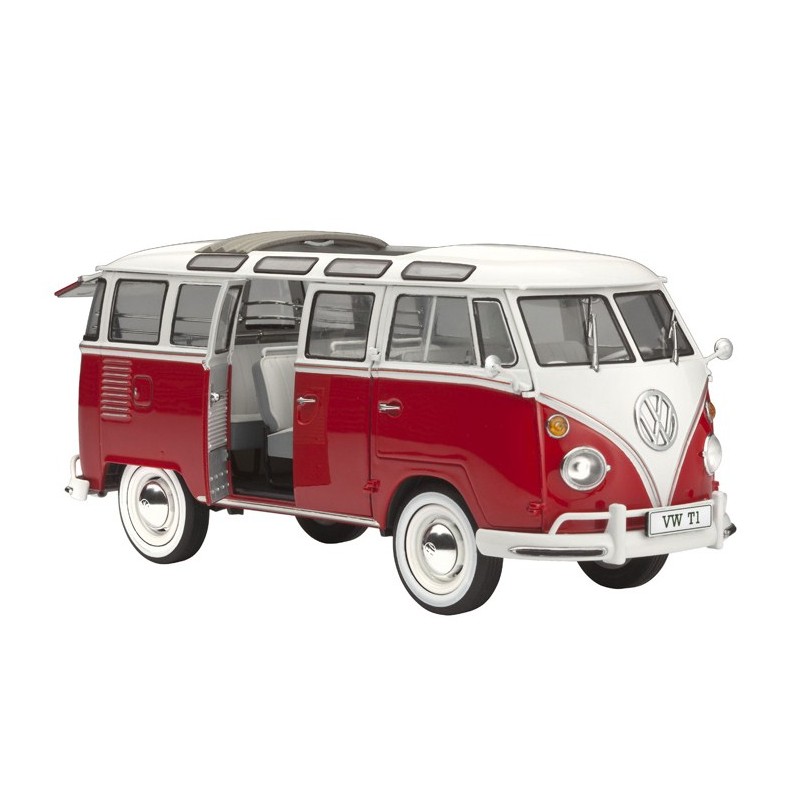 Combi Volkswagen T1 Samba Bus 1/24 + peintures Revell Revell 67399 - 1