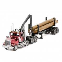 Iconx Western Star 4900 Logging Truck with Metal Earth Trailer Metal Earth ICX136 - 2