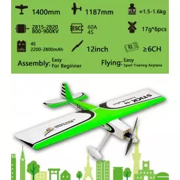 Stick-14 3D 1.40m T14 Kit ARF balsa DW Hobby DW Hobby - Dancing Wings Hobby TCG1401 - 15