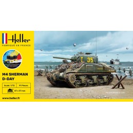 Sherman M4 D-Day 1/72 Heller + colle et peintures Heller 56892 - 2