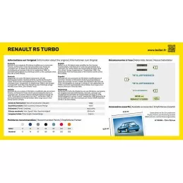 Renault R5 Turbo 1/43 Heller + colle et peintures Heller 56150 - 3