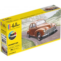 Peugeot 203 1/43 Heller + colle et peintures Heller 56160 - 1