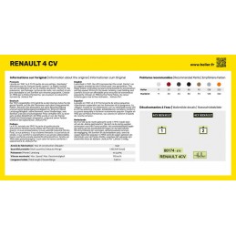 Renault 4 CV 1/43 Heller + colle et peintures Heller 56174 - 3