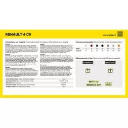 Renault 4 CV 1/43 Heller + colle et peintures Heller 56174 - 3