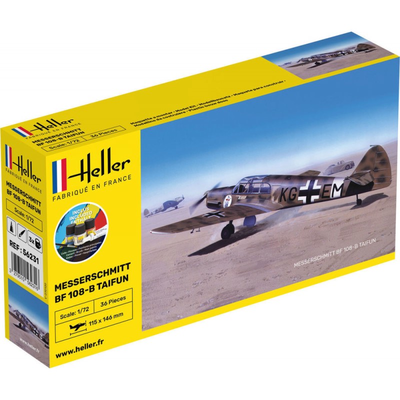 Messerschmitt Bf 108 B Taifun 1:72 Heller - glue and paints Heller 56231 - 1