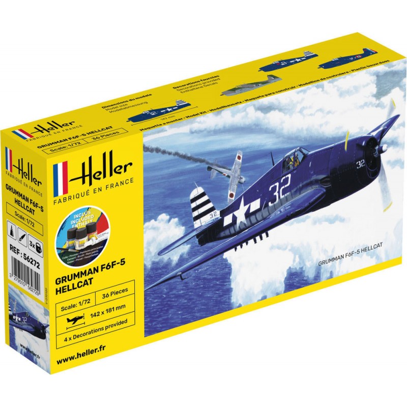 F6F Hellcat 1:72 Heller - glue and paints Heller HEL-56272 - 1