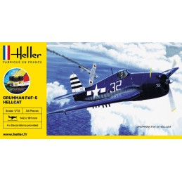 F6F Hellcat 1:72 Heller - glue and paints Heller HEL-56272 - 2