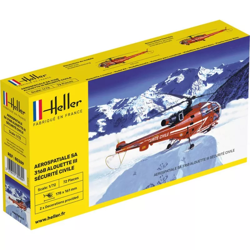Alouette III Civil Security 1:72 Heller Heller 80289 - 1