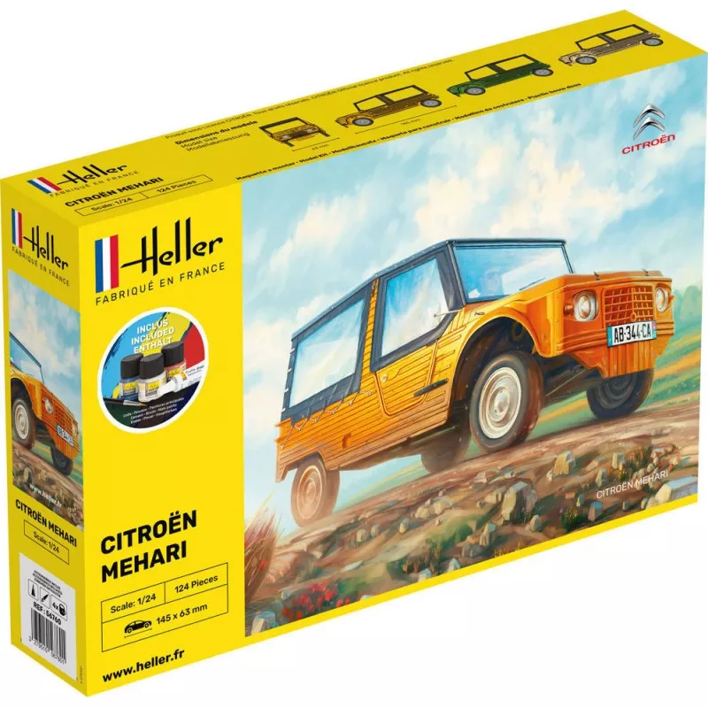 Citroen Mehari (Version 1) 1/24 Heller + colle et peintures Heller 56760 - 1