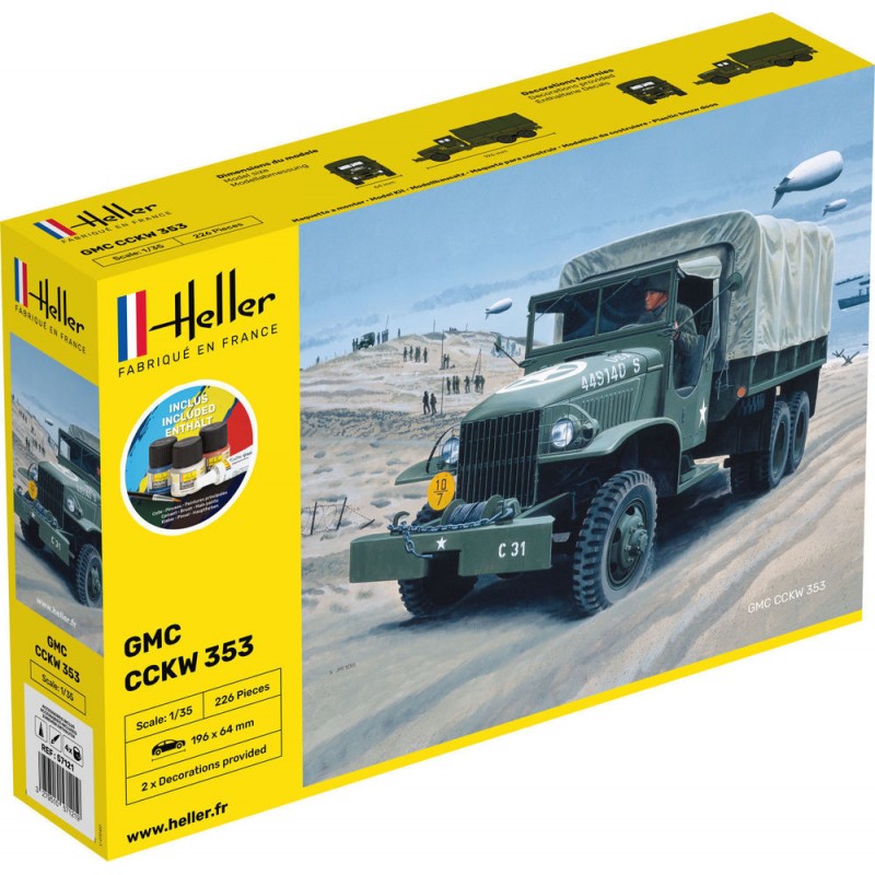 Camion GMC US-Truck 1/35 Heller + colle et peintures Heller 57121 - 1