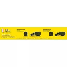 Camion GMC US-Truck 1/35 Heller + colle et peintures Heller HEL-57121 - 4