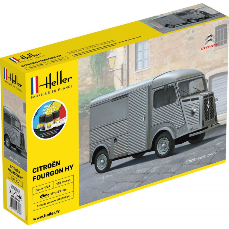 Citroen Fourgon Tube HY 1/24 Heller + colle et peintures Heller 56768H - 1