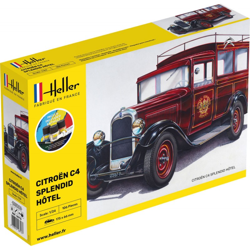 Citroen C4 Splendid Hotel 1/24 Heller - glue and paintings Heller HEL-56713 - 1